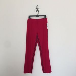 New Tahari Theora Berry Red Pant